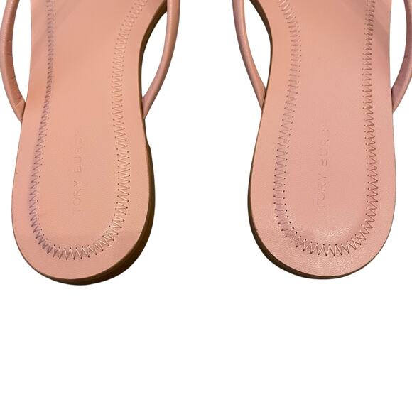 TORY BURCH Chelsea Leather Flip Flop Thong Sandals Rose Sachet Pink Size 7.5 NEW - Picture 9 of 14